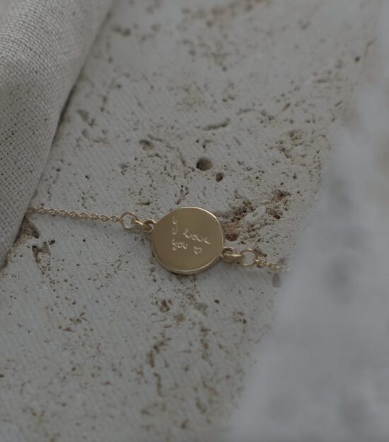 KÉZÍRÁS // karkötő - 14k Arany vermeil